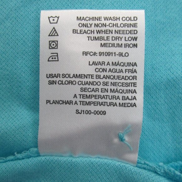 FADED GLORY WOMEN'S 'S SIZE S (4 / 6) POLO SHIRT AQUA SWIMMER BLUE TOP NWT - Picture 7 of 7